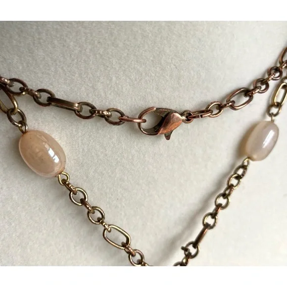 RELISTED Antique-Look Seed Bead Tassel Necklace - 32” Long Sautoir Style - Picture 7 of 8